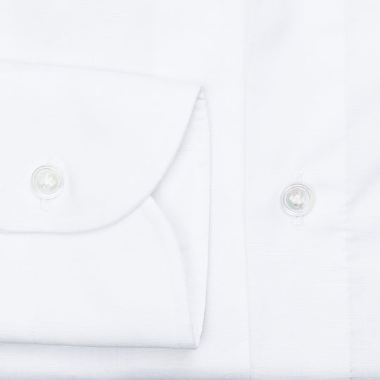 White Cotton Linen Button Down Shirt