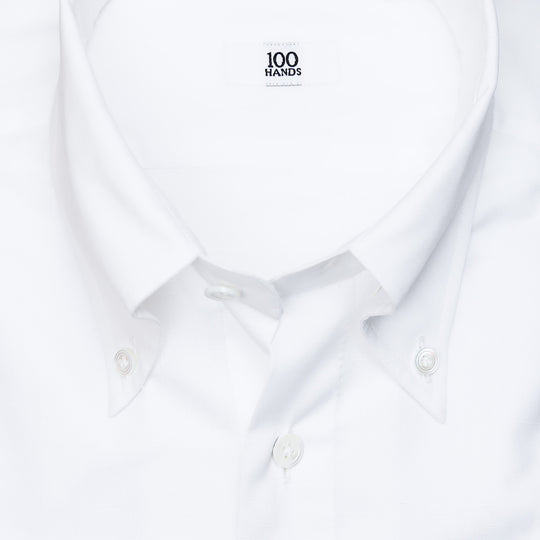 White Cotton Linen Button Down Shirt