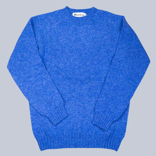Cobalt Blue Supersoft Lambswool Crewneck Sweater