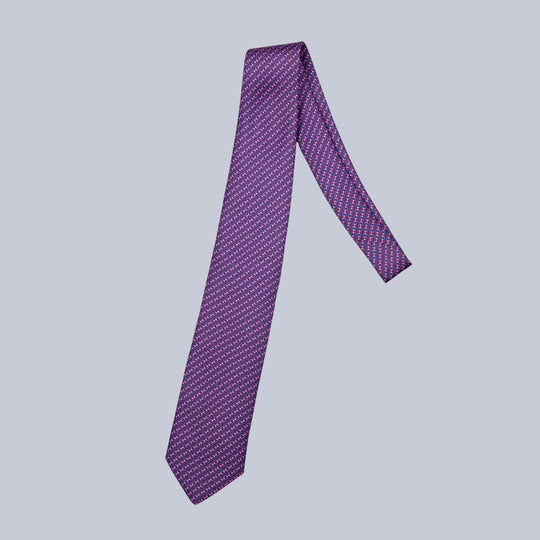 Purple Pink & Blue Chain Pattern Tie
