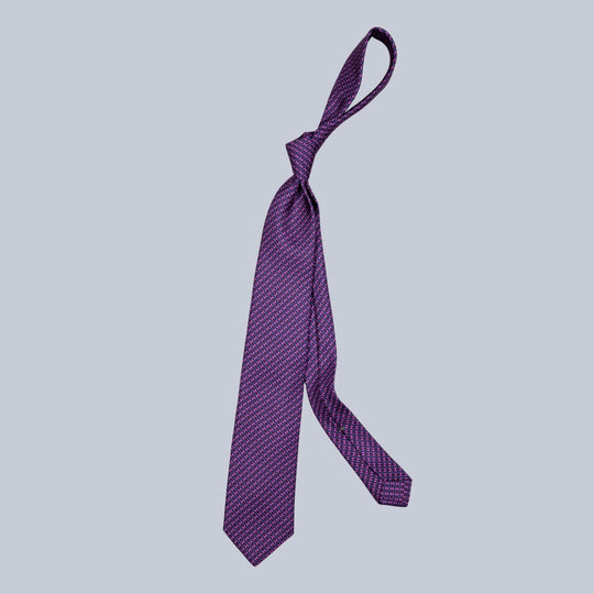 Purple Pink & Blue Chain Pattern Tie