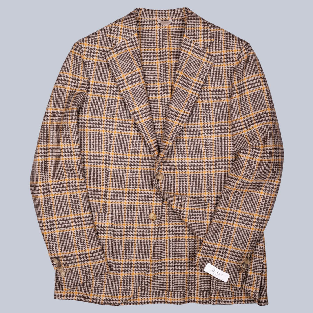 Brown Glencheck Wool Blazer