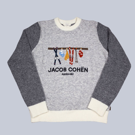Grey Melange Ski Sweater