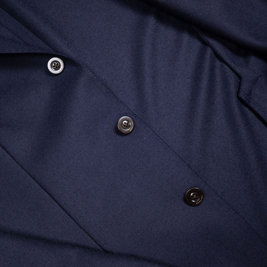 Navy Wool Hopsack K-jacket Blazer