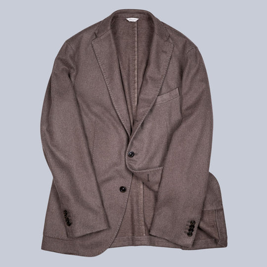 Mole Brown Alpaca Wool Blend Blazer