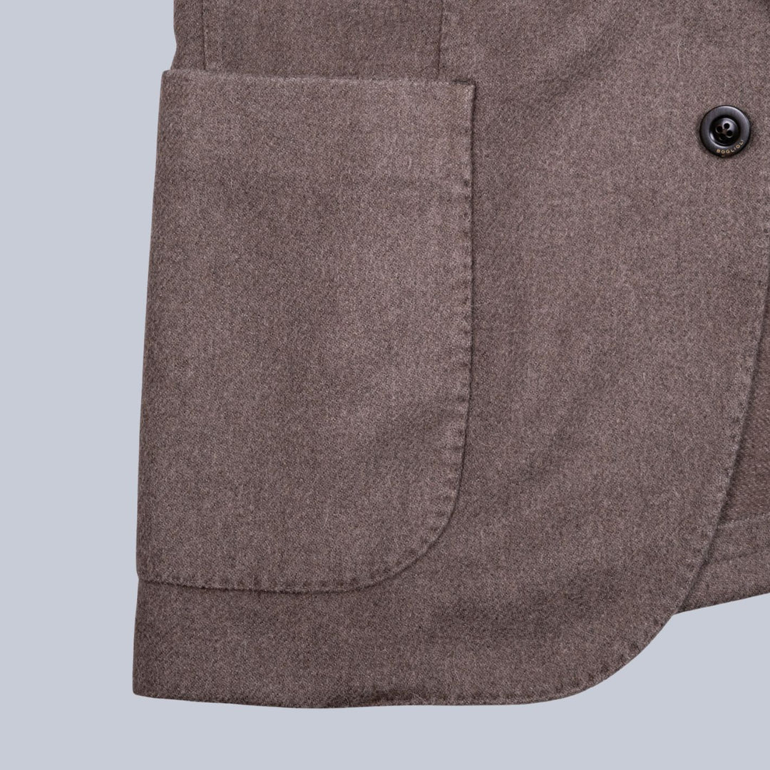 Mole Brown Alpaca Wool Blend Blazer