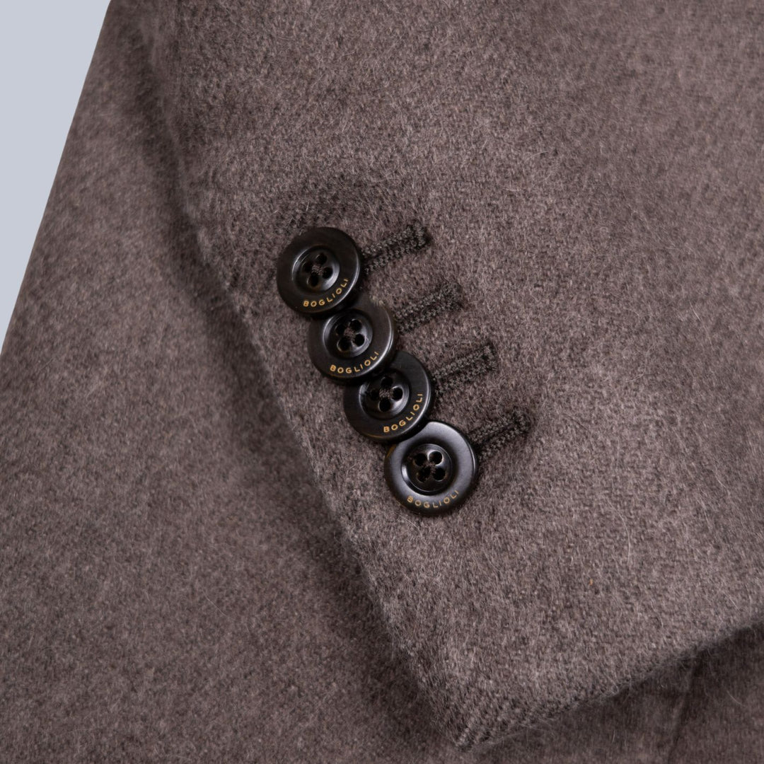 Mole Brown Alpaca Wool Blend Blazer