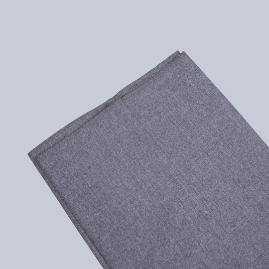 Grey Wool Flannel Slim Fit Trousers