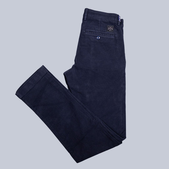 Navy Soft Moleskin Trousers