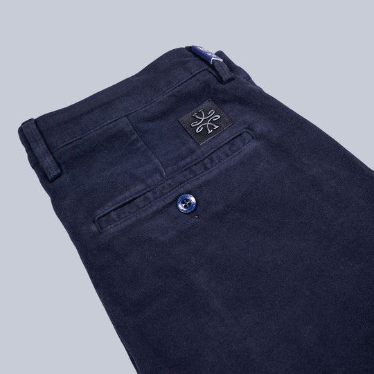 Navy Soft Moleskin Trousers