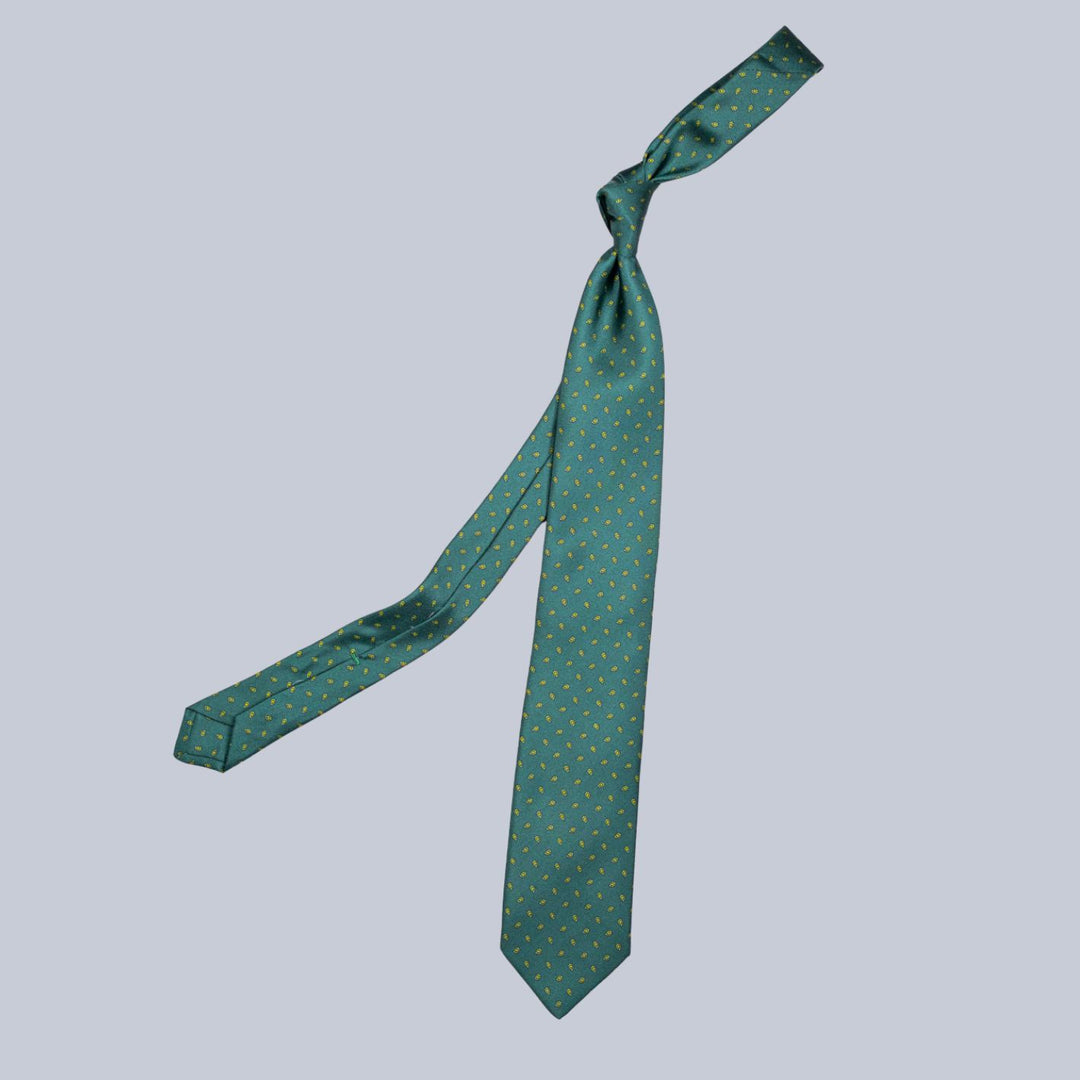 Forrest Green Yellow & Emerald Drop Pattern Tie