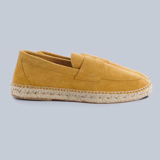 Dark Yellow Suede Espadrilles