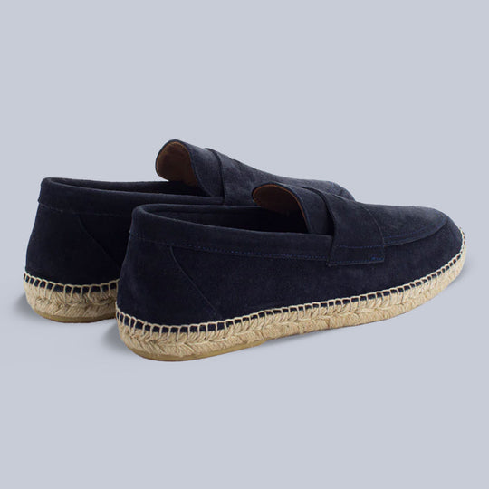 Navy Suede Espadrilles