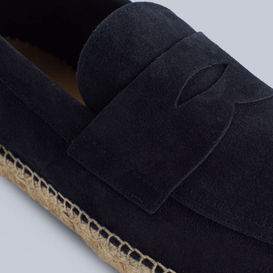 Navy Suede Espadrilles