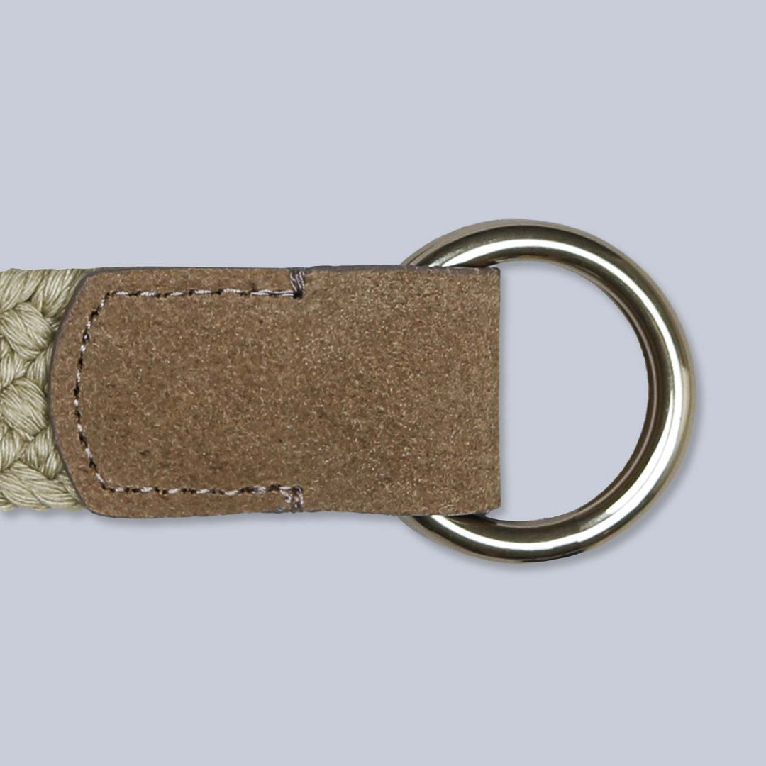 Beige Double Ring Woven Belt
