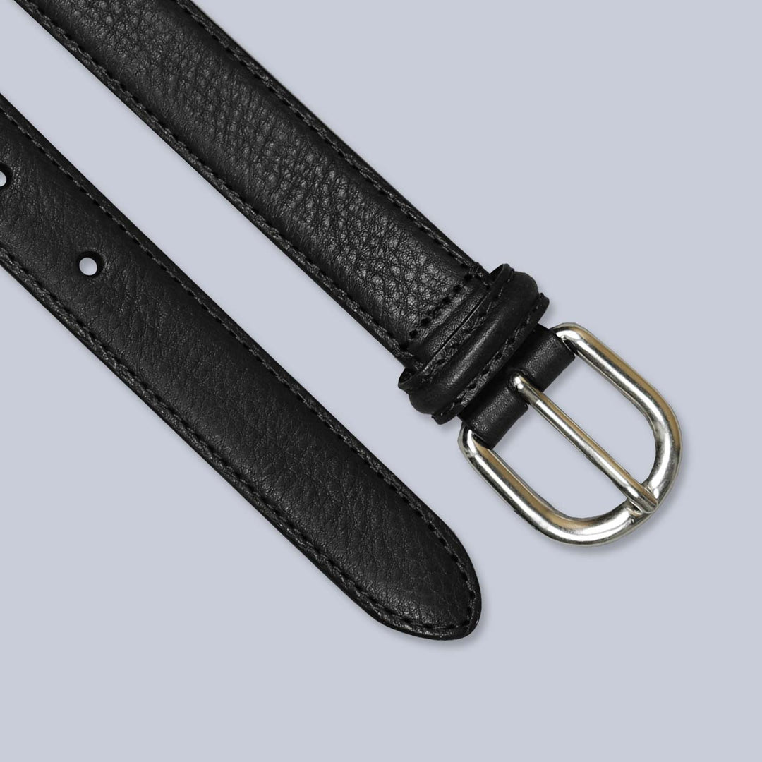 Black Leather 25mm Belt