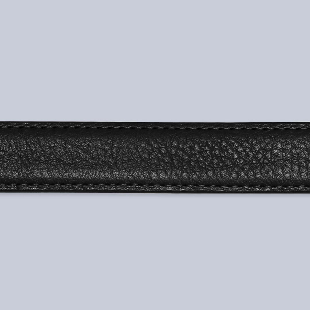 Black Leather 25mm Belt