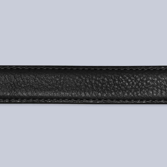 Black Leather 25mm Belt