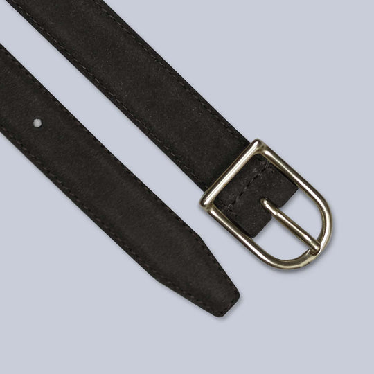 Brown Suede Leather 25mm Belt