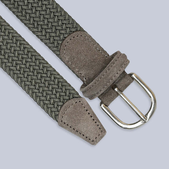 Olive Green Textile Woven Belt