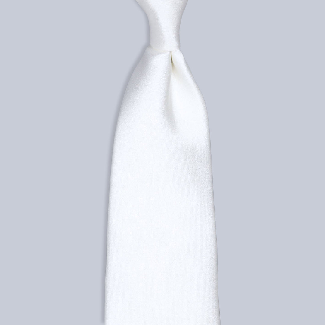 White Silk Tie