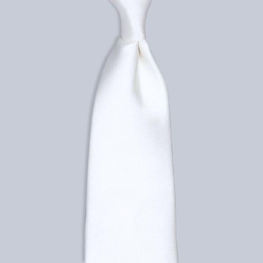 White Silk Tie