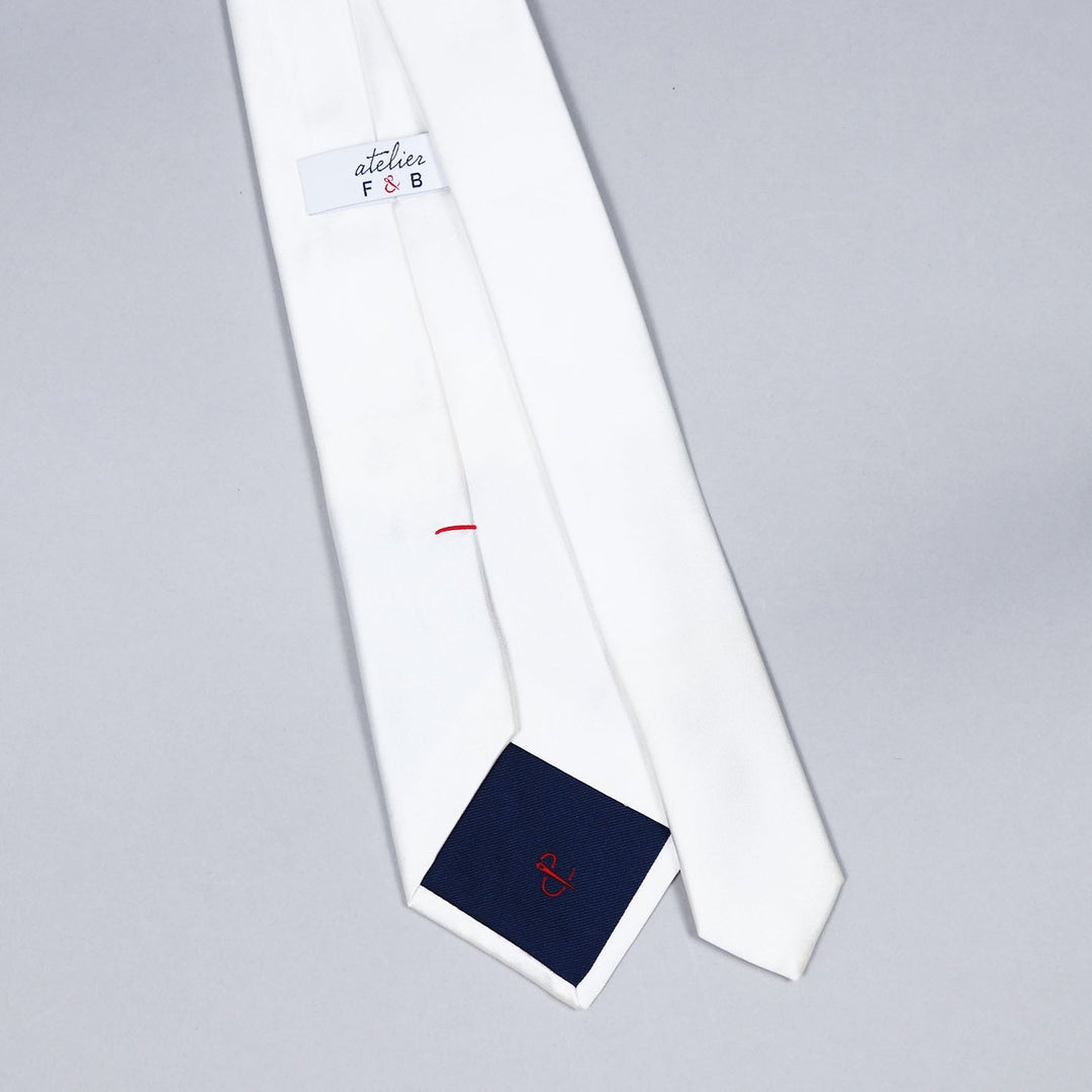 White Silk Tie