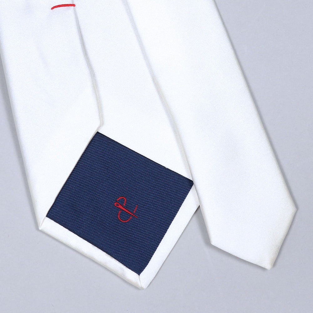 White Silk Tie