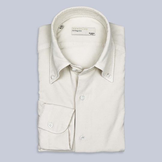 Sand Cotton Corduroy Button Down Shirt