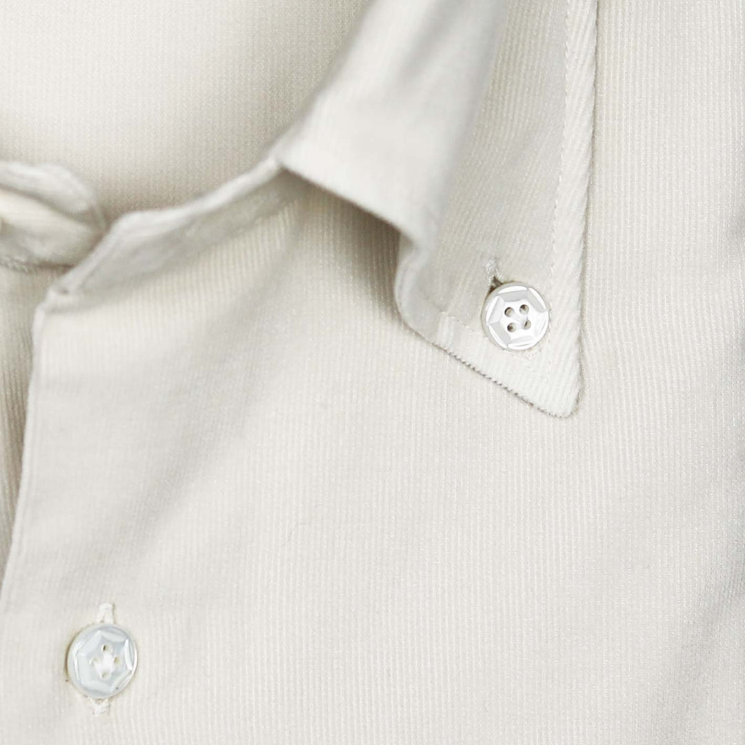 Sand Cotton Corduroy Button Down Shirt