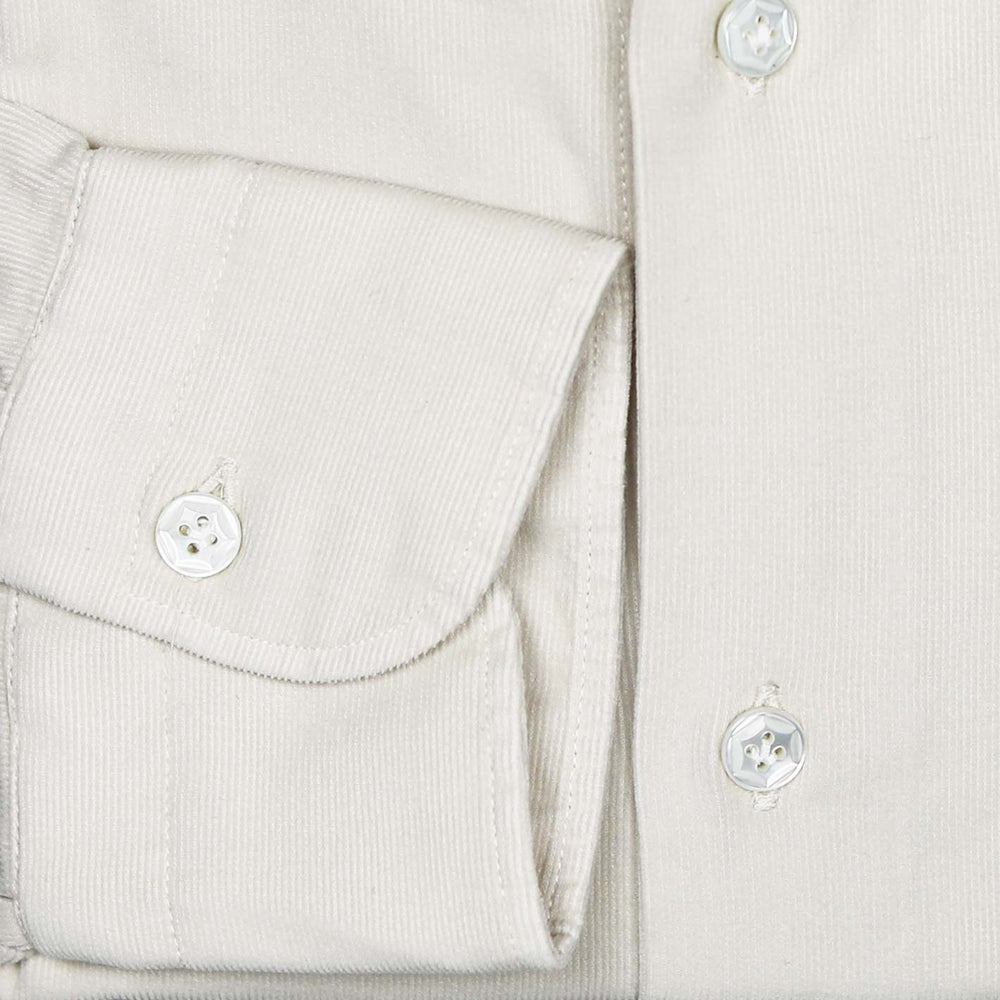 Sand Cotton Corduroy Button Down Shirt