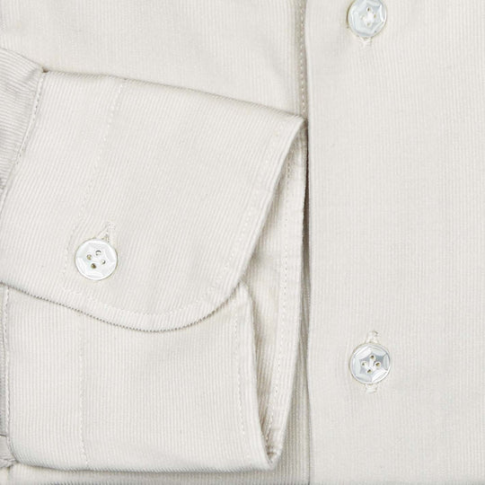 Sand Cotton Corduroy Button Down Shirt