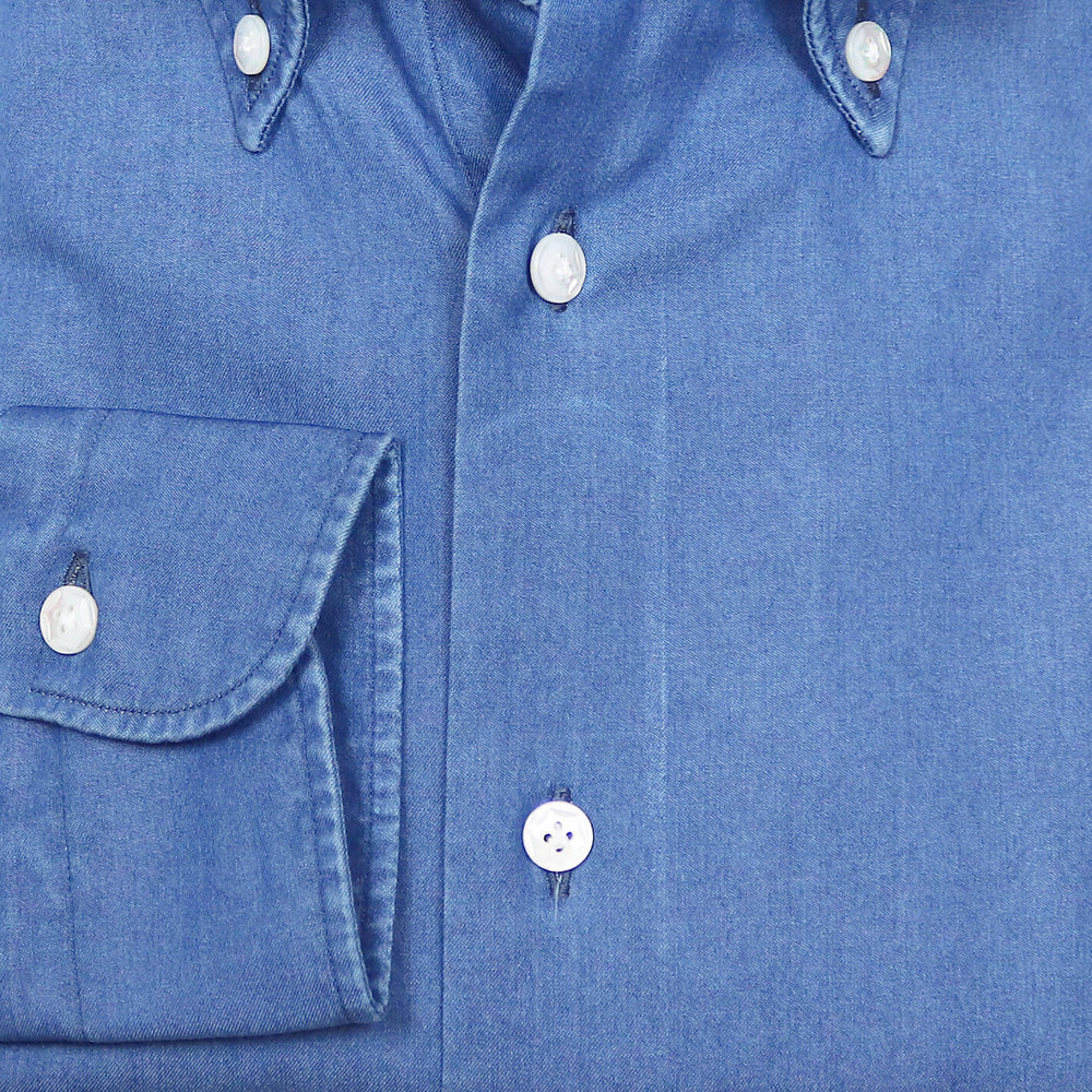 Blue Button Down Denim Shirt