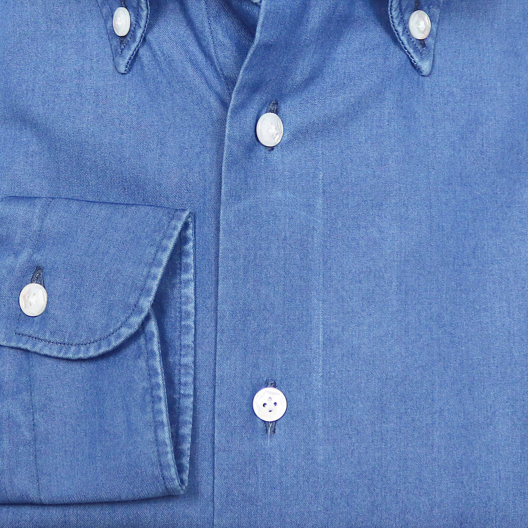 Blue Button Down Denim Shirt