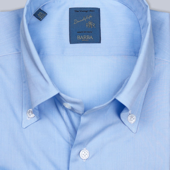 Blue Soft Collar Button Down Shirt