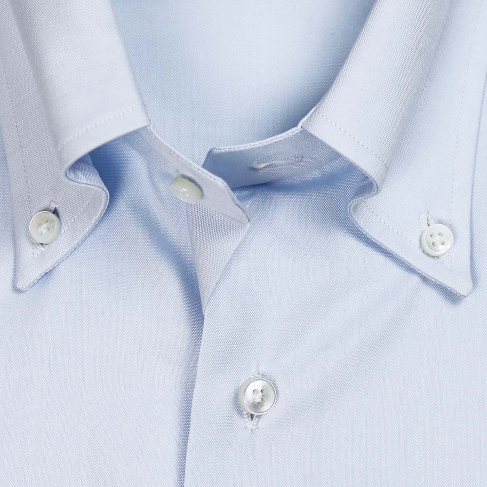 Light Blue Pinpoint Slim Fit Button Down Shirt