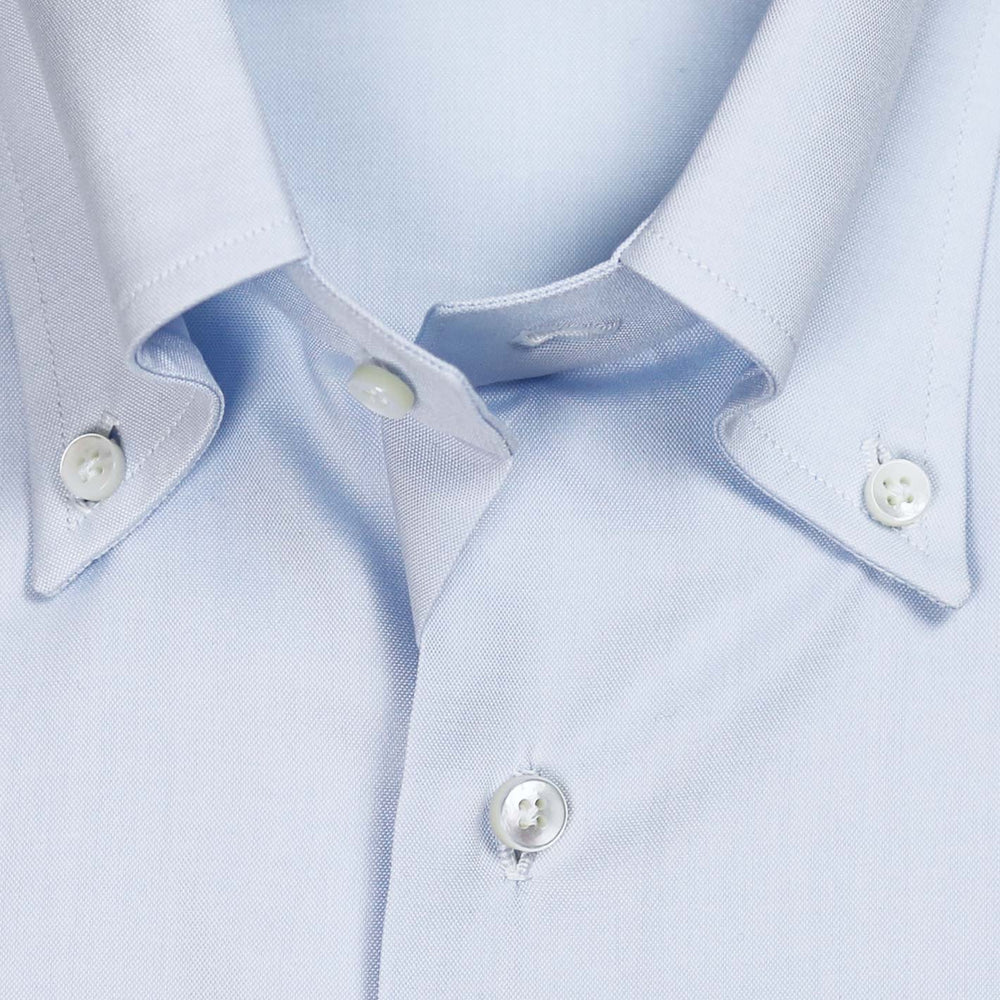 Light Blue Slim Fit Pinpoint Button Down Shirt