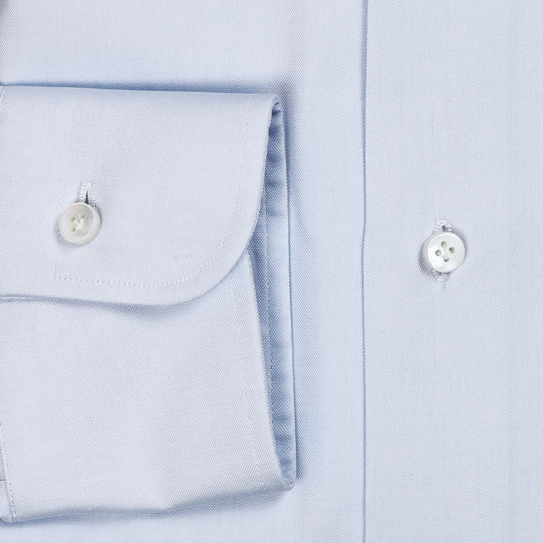 Light Blue Slim Fit Pinpoint Button Down Shirt