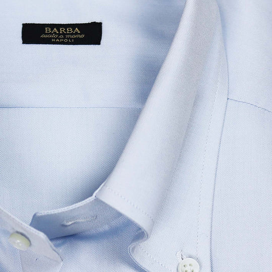 Light Blue Slim Fit Pinpoint Button Down Shirt