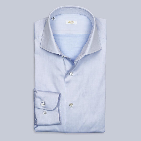 Light Blue Twill Regular Fit Cutaway Shirt