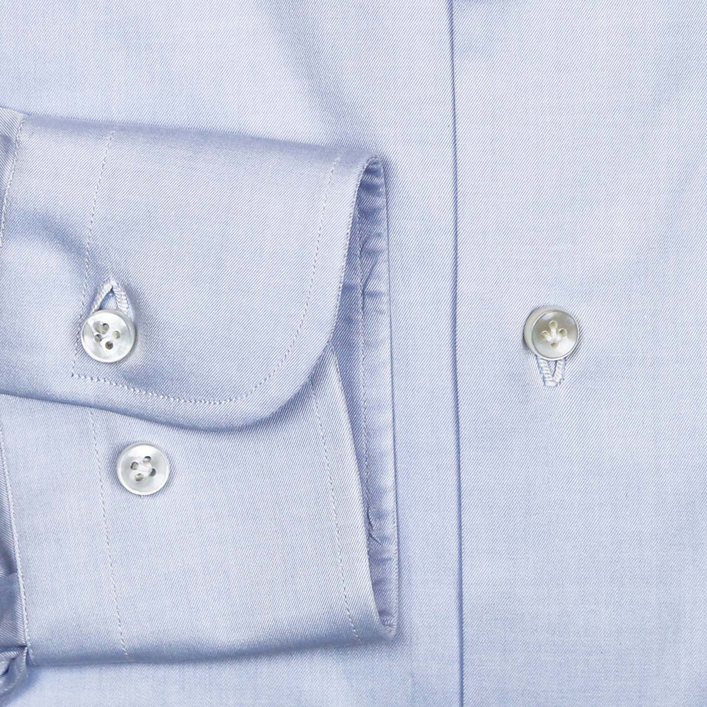 Light Blue Twill Regular Fit Cutaway Shirt