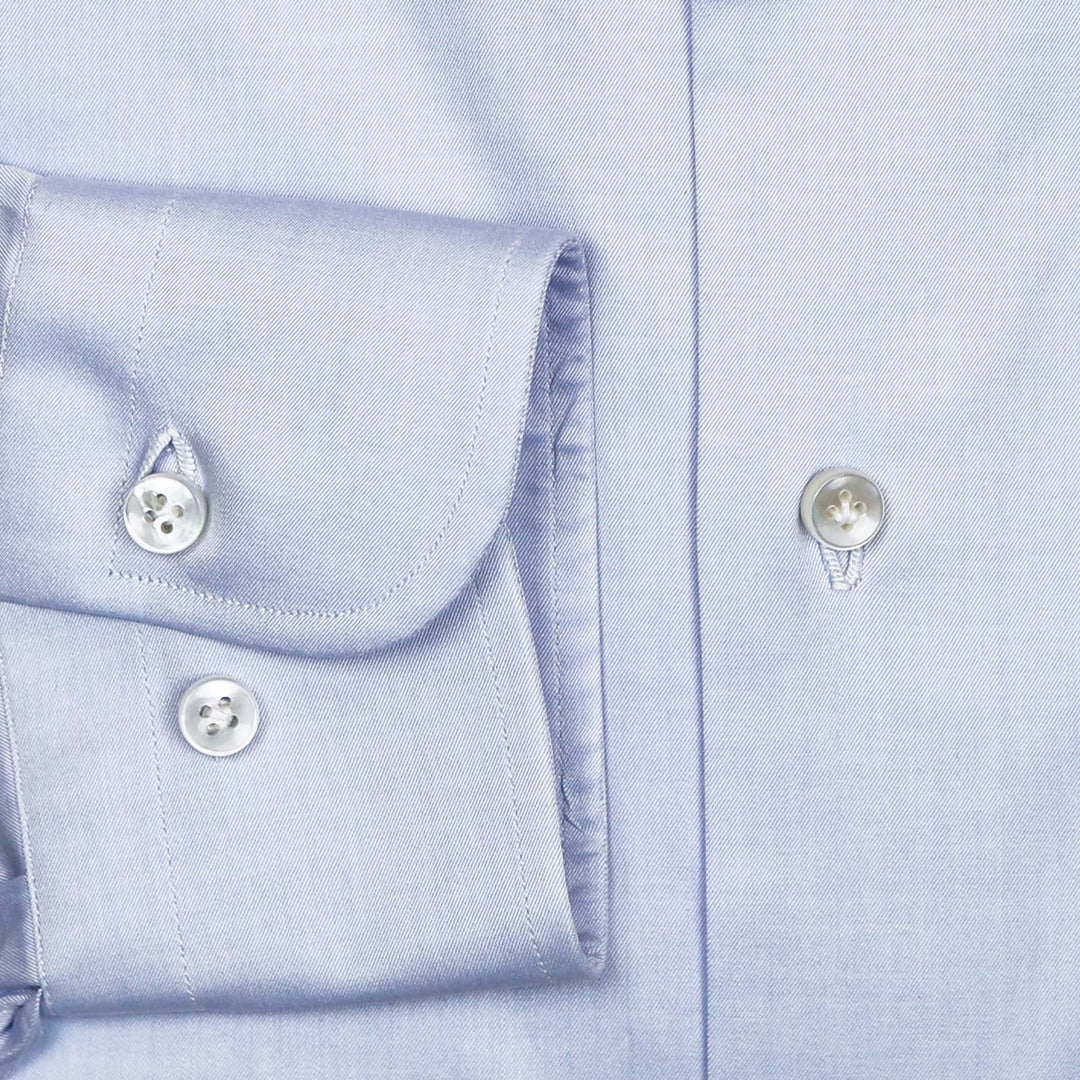Light Blue Twill Regular Fit Cutaway Shirt