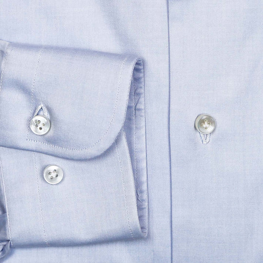 Light Blue Twill Regular Fit Cutaway Shirt