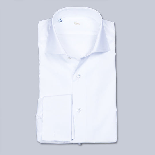 White Double Cuff Regular Fit Handmade Shirt