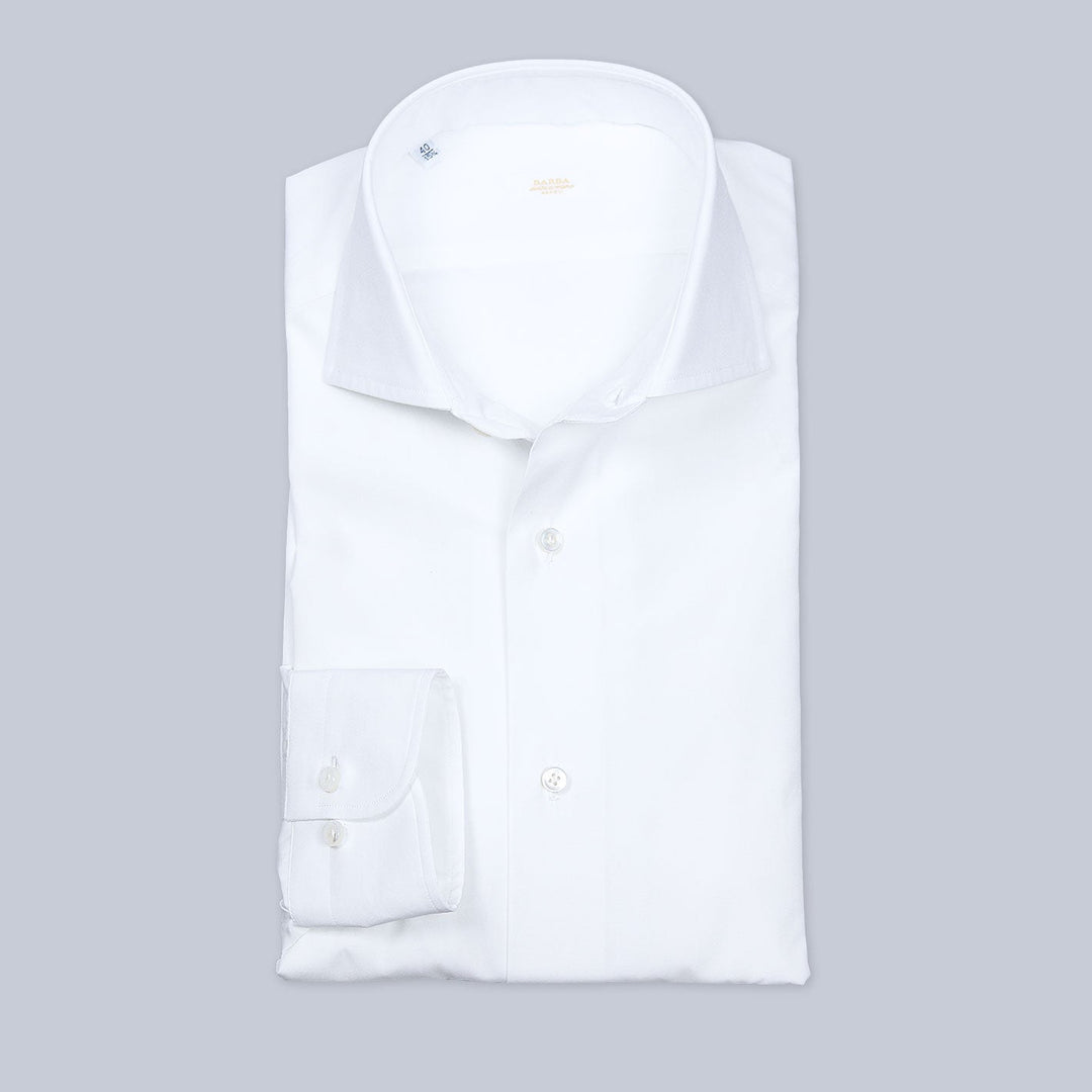 White Poplin Regular Fit Cutaway Shirt