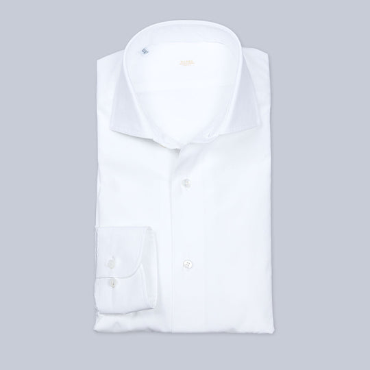 White Poplin Regular Fit Cutaway Shirt