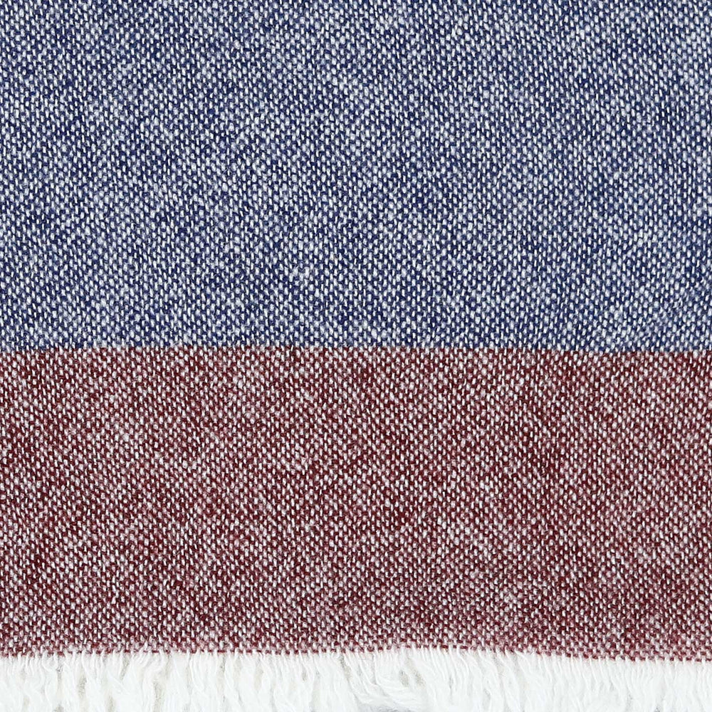 Blue Red White Washed Lambswool Cashmere Scarf