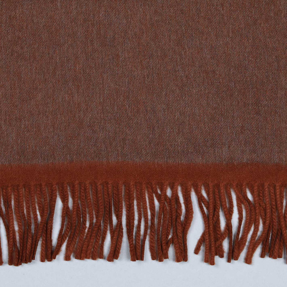 Rust Brown Vale Lambswool Cashmere Scarf