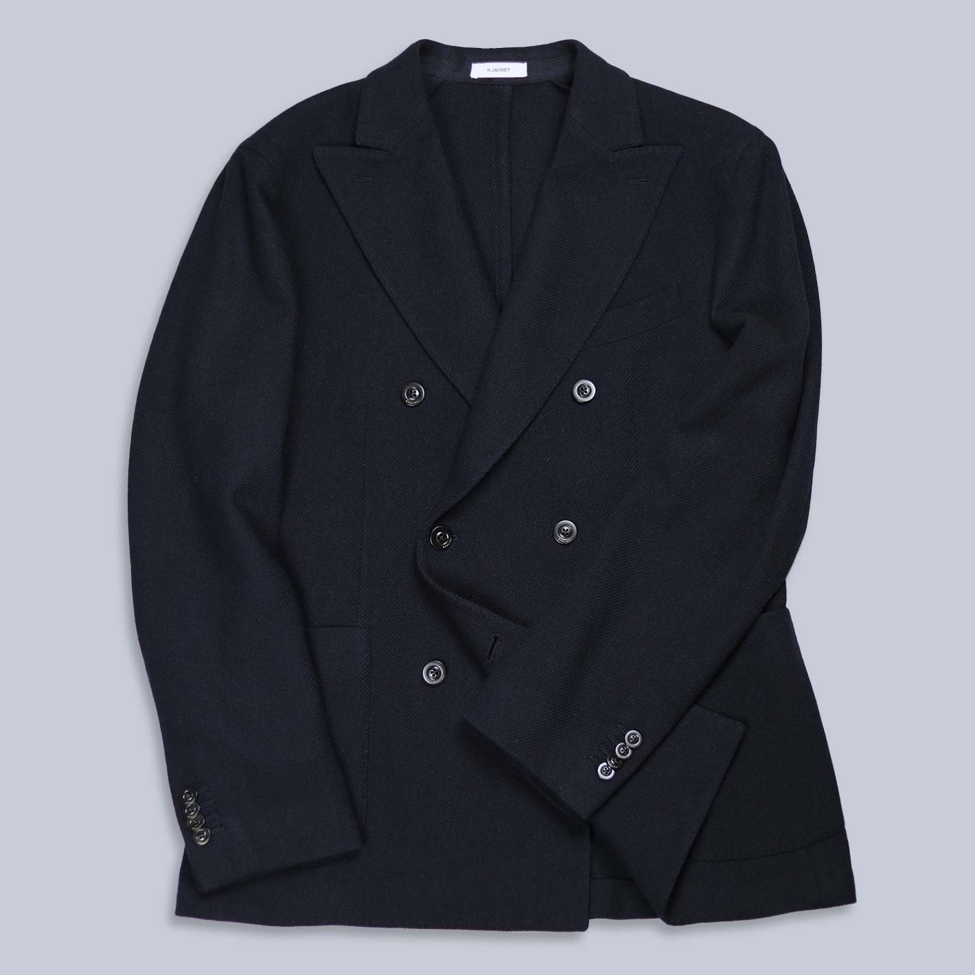 Navy Wool Cashmere Double-Breasted Blazer – Lund & Lund