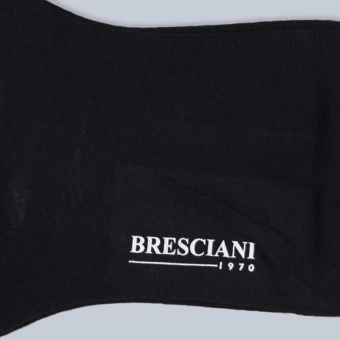 Black Wool Blend Ankle Length Socks